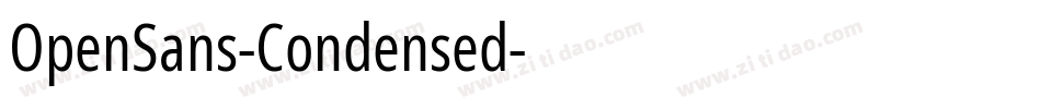 OpenSans-Condensed字体转换