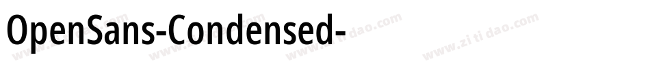 OpenSans-Condensed字体转换