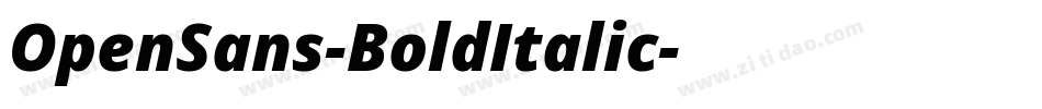 OpenSans-BoldItalic字体转换