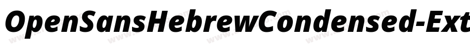 OpenSansHebrewCondensed-ExtraBoldItalic字体转换