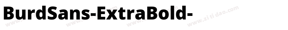 BurdSans-ExtraBold字体转换