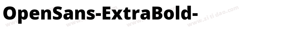 OpenSans-ExtraBold字体转换