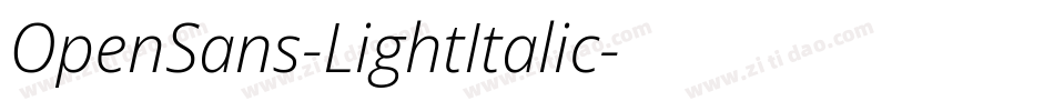OpenSans-LightItalic字体转换