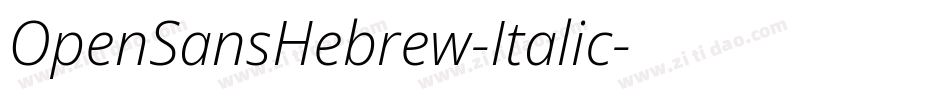 OpenSansHebrew-Italic字体转换