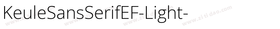KeuleSansSerifEF-Light字体转换