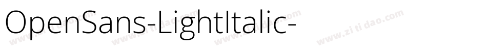 OpenSans-LightItalic字体转换