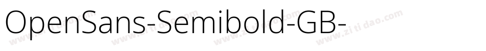 OpenSans-Semibold-GB字体转换