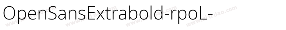 OpenSansExtrabold-rpoL字体转换