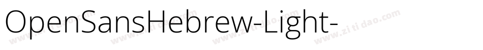 OpenSansHebrew-Light字体转换