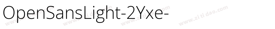 OpenSansLight-2Yxe字体转换