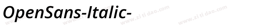 OpenSans-Italic字体转换