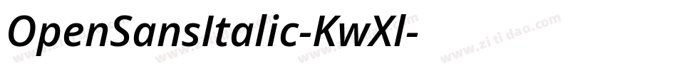 OpenSansItalic-KwXl字体转换