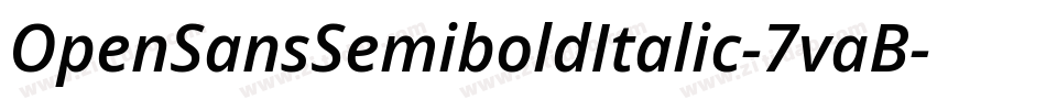 OpenSansSemiboldItalic-7vaB字体转换