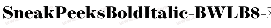 SneakPeeksBoldItalic-BWLB8字体转换