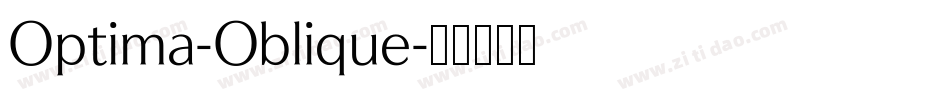 Optima-Oblique字体转换