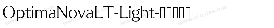 OptimaNovaLT-Light字体转换