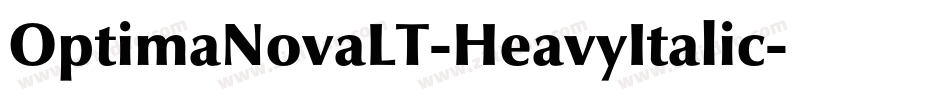 OptimaNovaLT-HeavyItalic字体转换