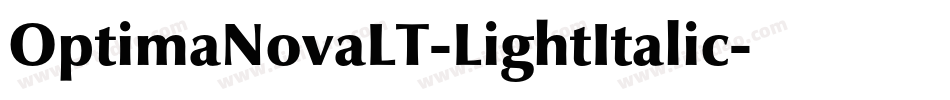 OptimaNovaLT-LightItalic字体转换