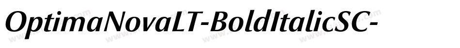 OptimaNovaLT-BoldItalicSC字体转换