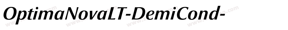 OptimaNovaLT-DemiCond字体转换
