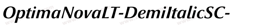 OptimaNovaLT-DemiItalicSC字体转换