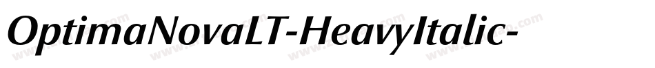 OptimaNovaLT-HeavyItalic字体转换