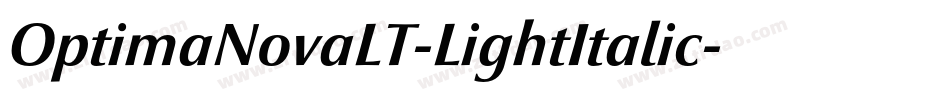 OptimaNovaLT-LightItalic字体转换