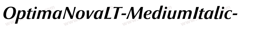 OptimaNovaLT-MediumItalic字体转换