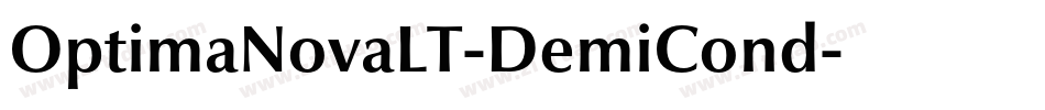 OptimaNovaLT-DemiCond字体转换