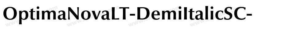 OptimaNovaLT-DemiItalicSC字体转换