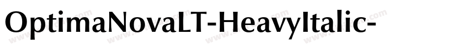 OptimaNovaLT-HeavyItalic字体转换