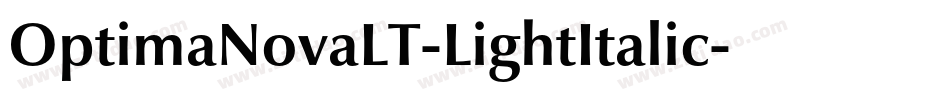 OptimaNovaLT-LightItalic字体转换