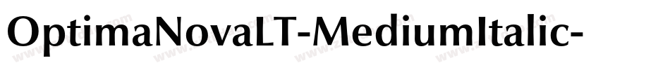 OptimaNovaLT-MediumItalic字体转换