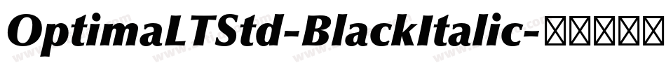 OptimaLTStd-BlackItalic字体转换
