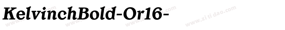 KelvinchBold-Or16字体转换