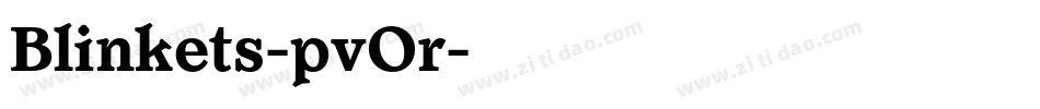 Blinkets-pvOr字体转换