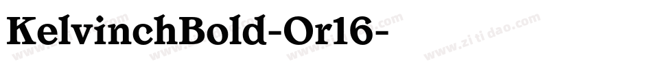 KelvinchBold-Or16字体转换