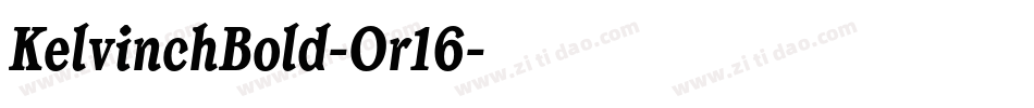 KelvinchBold-Or16字体转换