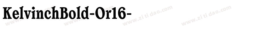 KelvinchBold-Or16字体转换