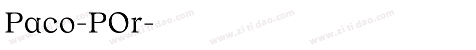 Paco-POr字体转换
