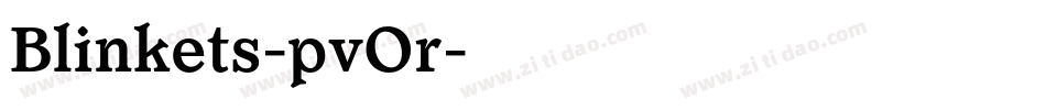 Blinkets-pvOr字体转换