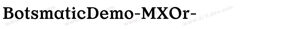 BotsmaticDemo-MXOr字体转换