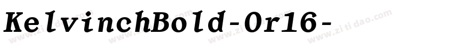 KelvinchBold-Or16字体转换