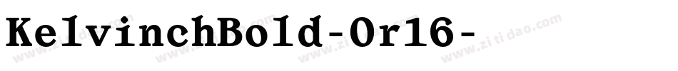 KelvinchBold-Or16字体转换