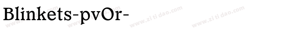 Blinkets-pvOr字体转换