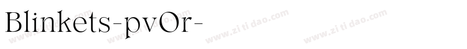 Blinkets-pvOr字体转换