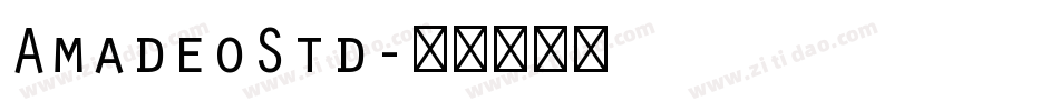 AmadeoStd字体转换