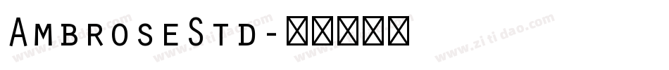 AmbroseStd字体转换