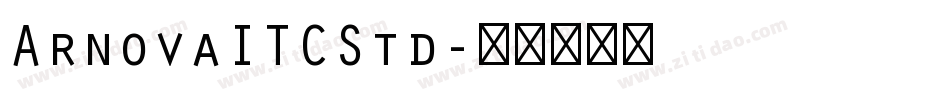ArnovaITCStd字体转换