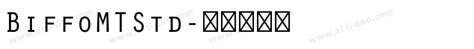BiffoMTStd字体转换